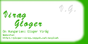 virag gloger business card